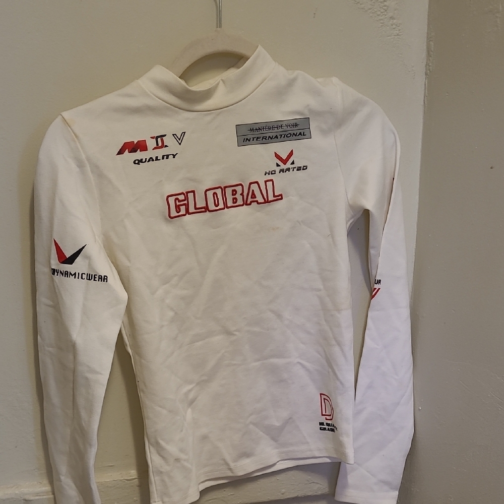White Logo Graphic Top